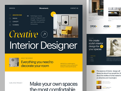 Movement - Interior Agency Landing Page agency figma interior interioragency landingpage ui design webdesign