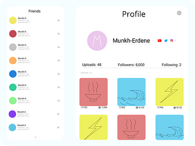 Daily UI Design Challenge! "Profile Page" design icon ui