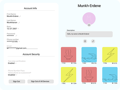 Daily UI Design Challenge! "Account Settings'