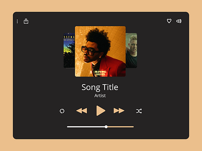 DailyUI Design Challenge! "Music Player"!