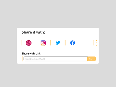 Daily UI Design Challenge "Social Share"! design icon illustration ui