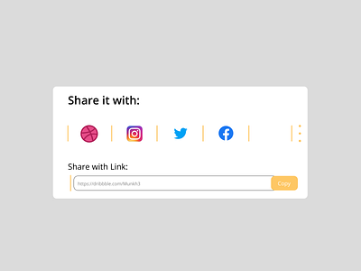 Daily UI Design Challenge "Social Share"!