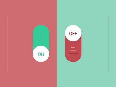 Daily UI Design Challenge "On and Off Switch"