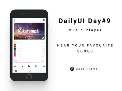 Music Player daily ui day9 design