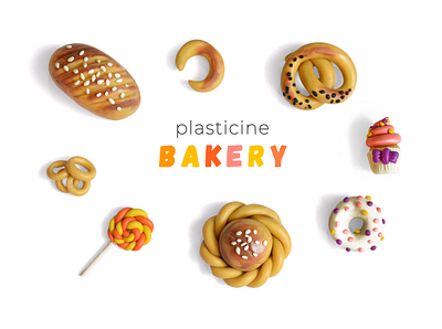 Plasticine bakery book illustration character clay clay illustartion cute character design illustration illustration for kids