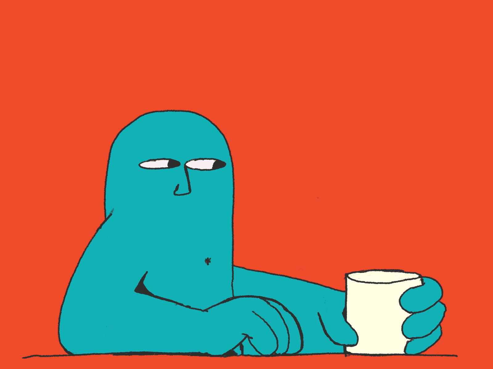 Happy hour animated gif animatedgif animation beer cartoon character coffee drink drinking frame gastaloop handdrawn procreate