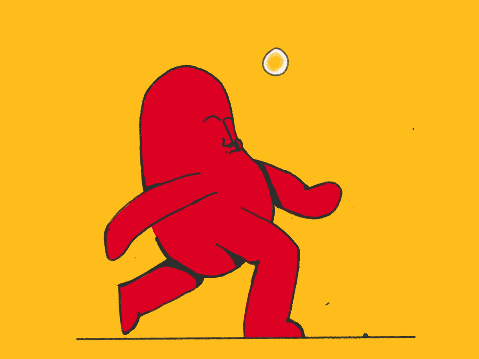 Morning stroll animated gif animation character design design gastaloop happiness happy illustration procreate skipping walk cycle whistle whistling