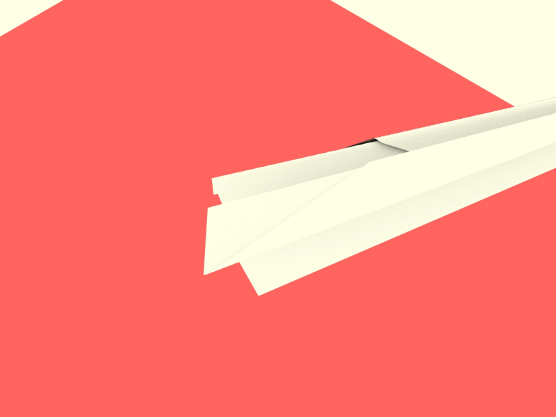GastaLoop 006 c4d fold loop paper plane