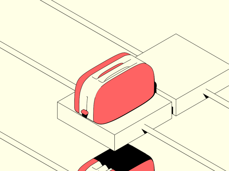 GastaLoop 041 animated gif animation c4d everydays perfect loop toaster