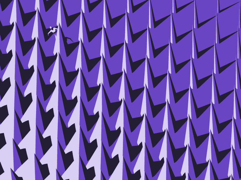 Stranded on a Pattern 09 abstract animated cone gastaloop gif lonely pattern purple