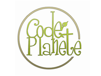 Code Planète blog illustration logo typography vegan