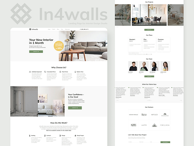 Interior Design Studio Landing Page architecture design interior landing studio team ux web xd