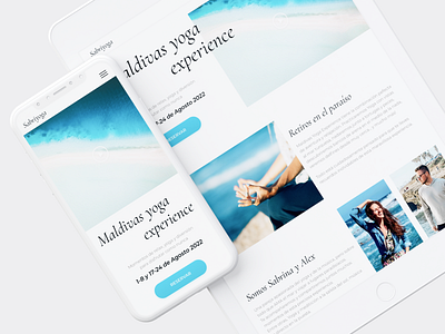 Maldives Yoga Experience Landing Page design figma graphic design landing logo maldives ui ux web yoga