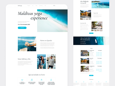 Maldives Yoga Experience Landing Page design figma graphic design landing logo maldives ui ux web yoga