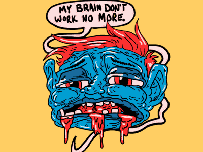 My Brain Don't Work No More animation gif illustration