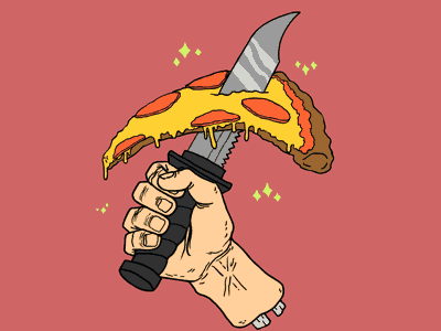 Pizza Knife animation gif illustration knife pizza