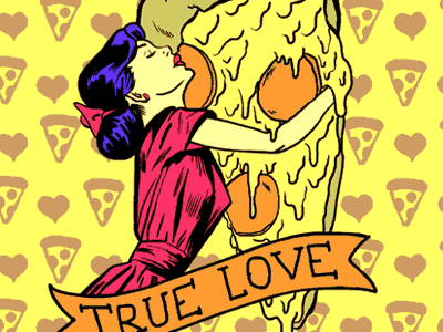 The Truest Love animation cartoon comics food gif illustration pizza