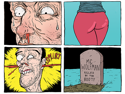 This Girl's Booty Be Killing Me booty butts comics drawing humor illustration photoshop