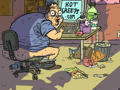 Hawt Creeps cartoos comics creeps drawing gross hot creeps humor illustration