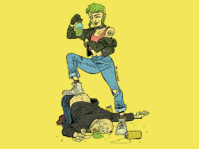 BGC: Poison-Punk bad guys club cartoons comics drawing illustration inktober