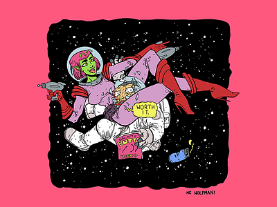 BGC: Space Skank bad guys club cartoons comics drawing illustration inktober