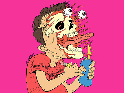 Club/Draw doodle comics creeps gross humor illustration skull