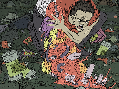 Tetsuo! akira anime comics drawing illustration scifi tetsuo