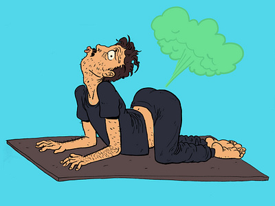 Yoga cartooning comics doodle drawing funny humor illustration ink yoga