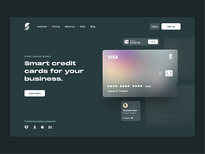 Smart Credit Cards - Concept 💳 app bank bank app banking banking app card card design cards ui credit credit card credit cards creditcard design gradient home homepage illustration typography ui ux