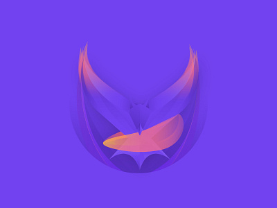 Modern Day Phoenix animal bird depth design flame illustration illustrator pheonix shades symbol violet
