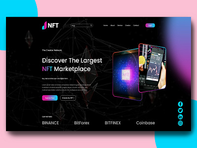 NFT Landing Page Design bitcoinlandingpage bitcoinlandingpagedesign cryptocurrencylandingpage cryptocurrencylandingpagedesign graphic design landingpage landingpagedesign nft nftlandingpage nftlandingpagedesign trendydesign ui uidesign uxdesign uxuidesign webtemplate