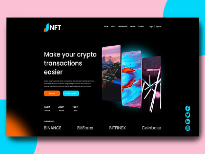 NFT Landing Page Design