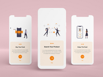 Food Delivery Mobile App - Onboarding app app design delivery app design food app food delivery app food illustration mobile app design mobile design mobile ui onboarding onboarding screen onboarding ui splash page splash screen ui user interface
