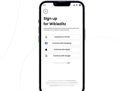 Sign Up Page design mobile design signup page ui ux