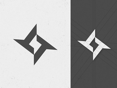 TT + Spark + Ninja Star abstract blackwhite creative design flat graphic design grids logo negative space logo ninja star power spark tt