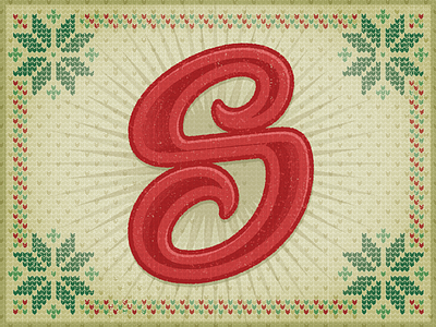 S is for Sweaters brush christmas fight handlettering illustration lettering pattern sweater texture type ugly