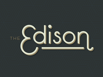 Edison Custom Type art deco custom drop shadow logo logotype shadow typography vintage