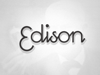 Edison v2 art deco custom drop shadow edison ilalian inspired script thomas title sequence typography