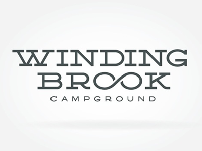 Winding Brook Logo branding camping logo logotype typography