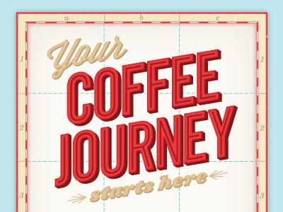 CraftCoffee Card | wip caffiene card coffee craft coffee explore greeting journey map typography