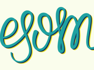 ESOM handtype lettering script type typography