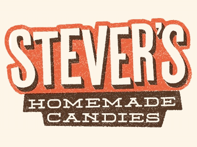 Stever's Logo Revamp candy chocolate homemade logo steve typography vintage