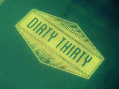 Dirty Thirty T-Shirts badge dirty gif halftone hexagon lost mudtug print rope screen screenprint thirty tshirt type typography