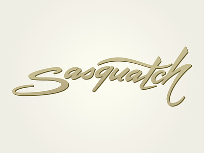 Sasquatch big foot cryptozoology glow handletter handtype lettering monster sasquatch yeti