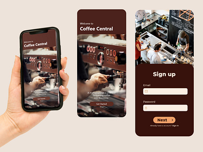 Day: 001 // UI Daily Challenge Sign up Page app cafe coffee design icon illustration minimal outstanding simple typography ui ux