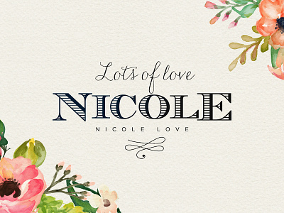 Lots of love for Nicole Love branding design logo logotype love typography