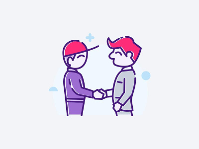Redbox Partner business business deal cargo delivery flat handshake illustration illustrator package partnership redbox vector