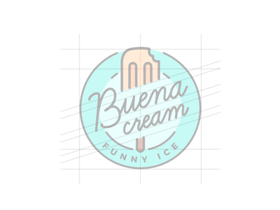 Buena Cream - Branding identity brand branding business card flat ice cream icons identity logo logotype manual mockup vector