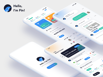 Fin - Your Financial Companion budgeting design dolphin finance app financial financial advisor financial services goals investment ios mobile app design product design tracker ui user interface ux widget