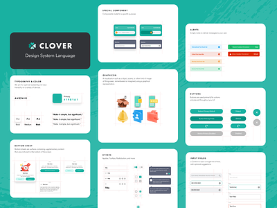Clover - Design System Language android design system mobile app design product design ui ux